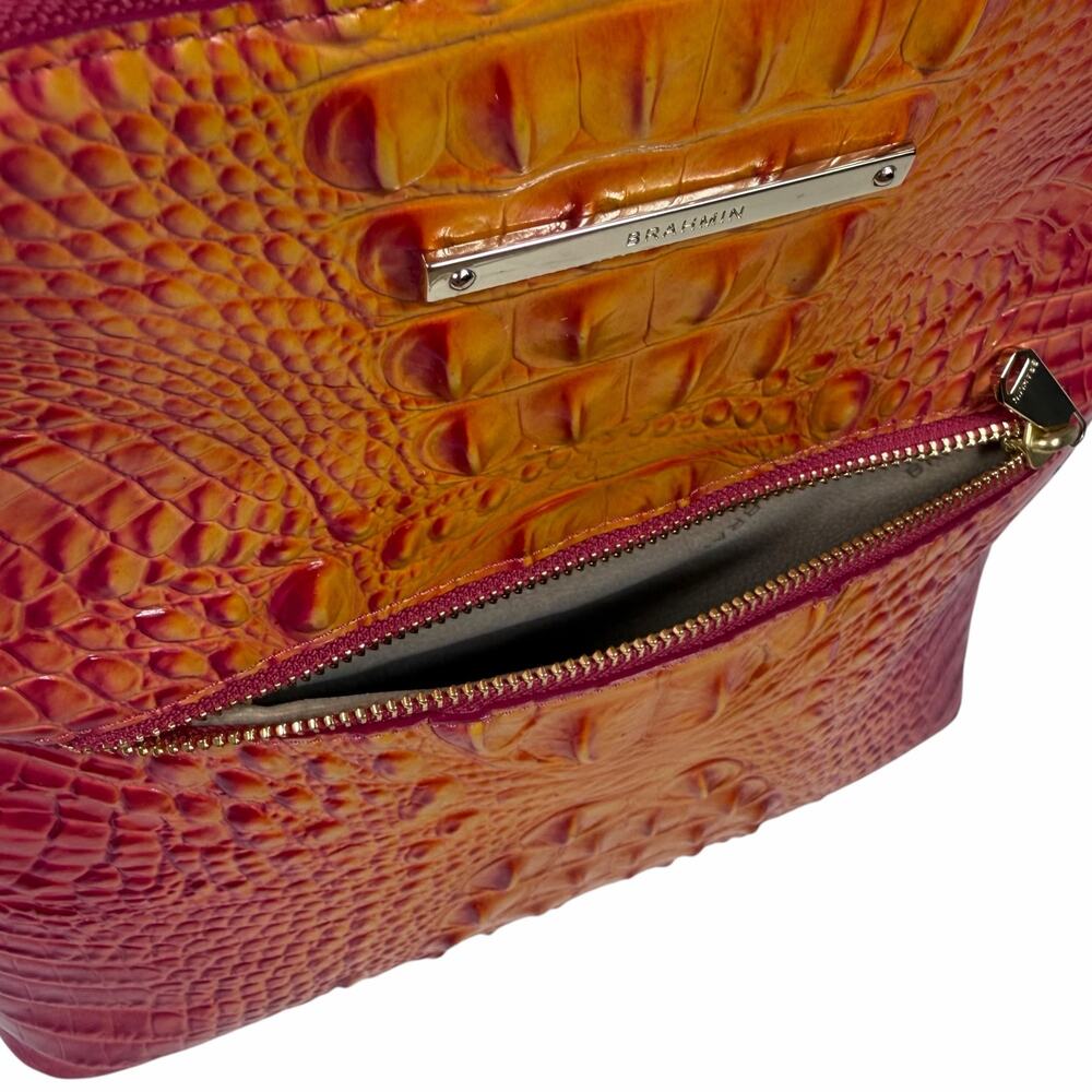 Brahmin Felicity Melbourne Leather Backpack Passion Fruit Sunset - Picture 7 of 12